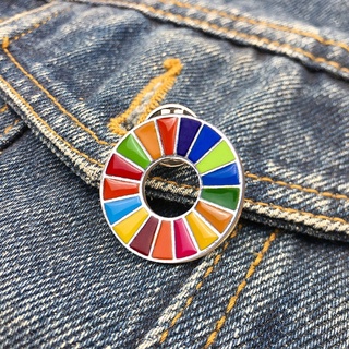 R* 可持續發展目標彩虹別針 SDGs 胸針圍巾別針首飾