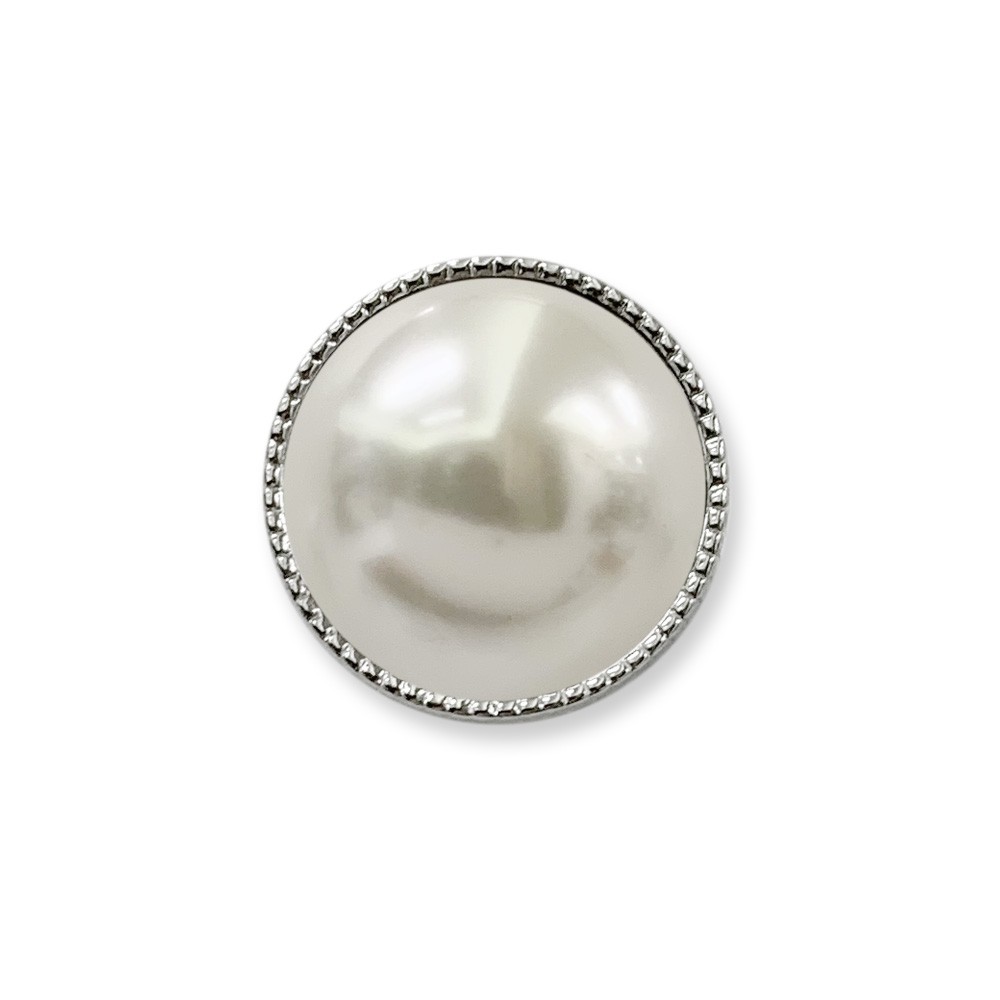 半面珍珠釦 ASB立腳釦 尿素珠 珍珠鈕釦 10入/組 鎳黑/銀色/金色 7212【恭盟】