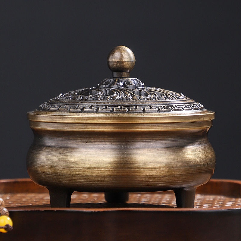 純銅香炉白檀香炉は、仏に供える薫香沈香安神の家庭用渦巻き香香炉です。