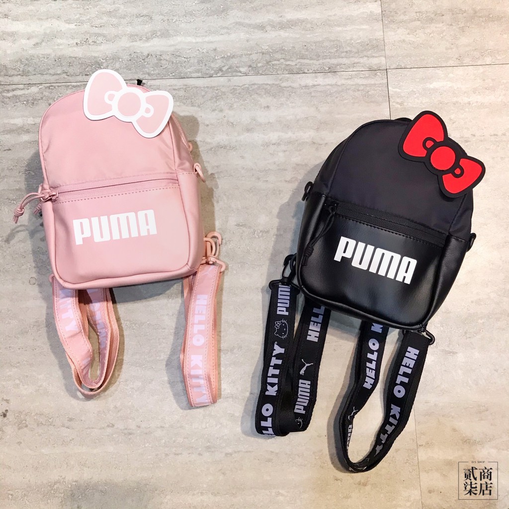 (貳柒商店) Puma x Hello Kitty 聯名 後背包 小後背包 粉 07718801 黑 07718802