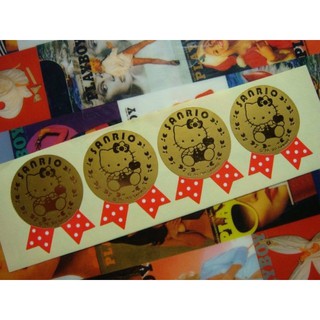 Sanrio Hello Kitty 金牌徽章 禮物貼紙 (3.5cm)