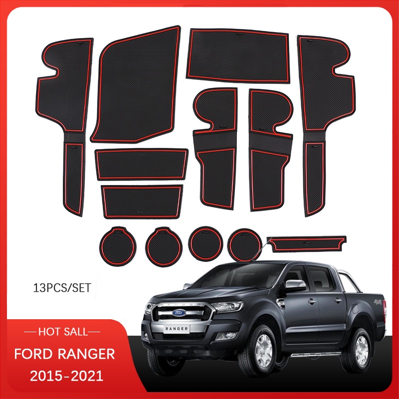 適用於Ford 福特 Ranger Everest 門槽墊水杯墊 儲物墊 防滑墊 汽車內飾品改裝