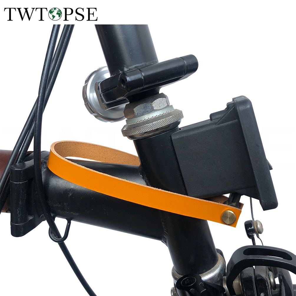 Twtopse 自行車包快速釋放皮革拉帶, 用於 Brompton 折疊自行車 3SIXTY Pikes