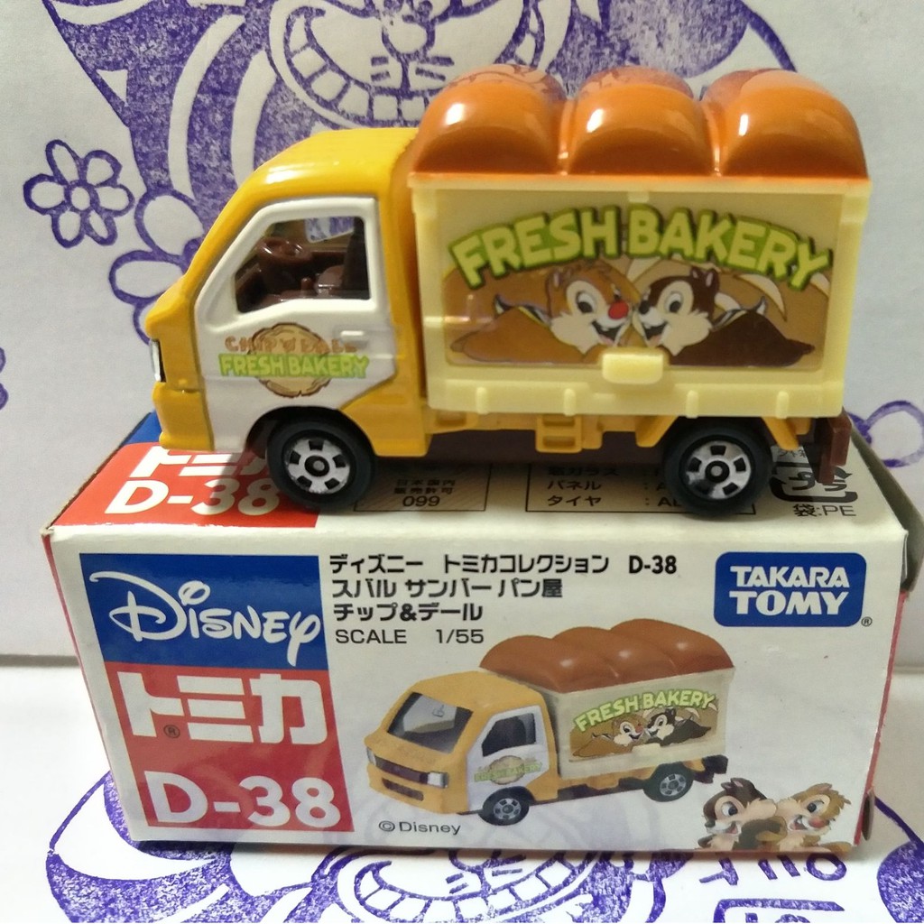 舊藍標Tomica Tomy D-38 奇奇蒂蒂餐車 Subaru Sambar Truck(盒況如圖)