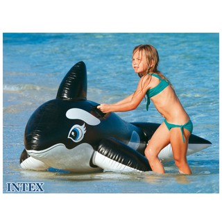 美國INTEX 58561 黑鯨魚坐騎 水上充氣玩具水上浮排充氣玩具