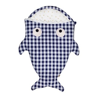 『BabyBites』西班牙鯊魚咬一口 嬰幼兒睡袋-英倫藍格風 防踢被 / 寶寶棉被 / 睡袋