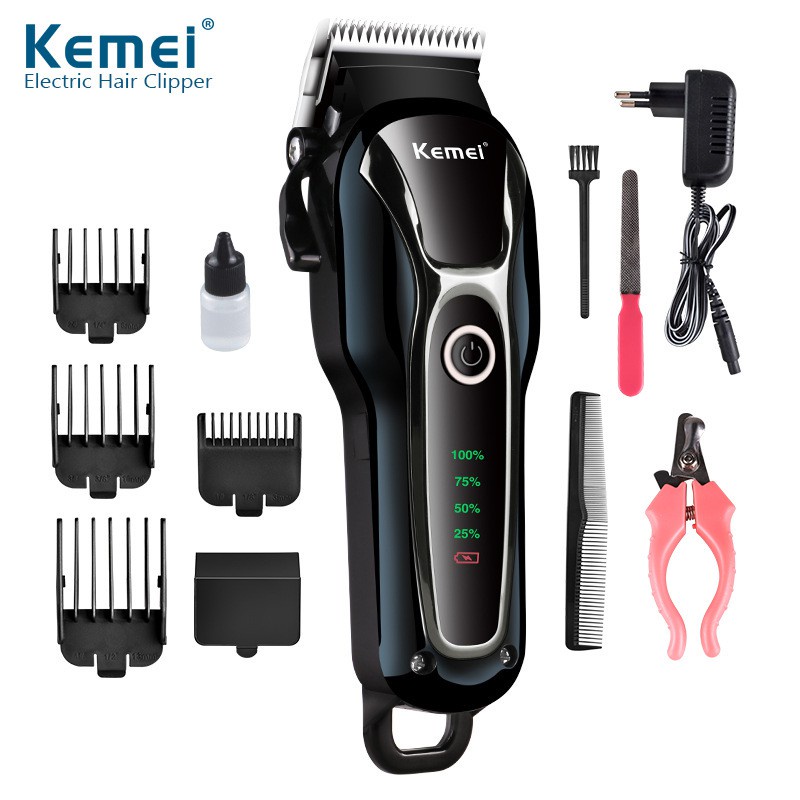 Kemei科美家庭可充電專業貓剪毛器狗毛修剪器美容機寵物去毛器理髮器
