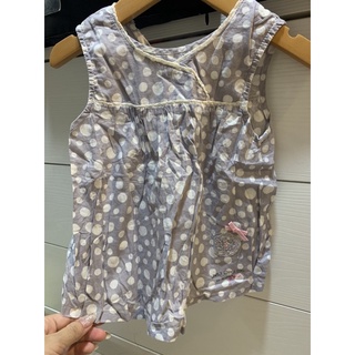 二手 女童 absorba 點點無袖上衣12m