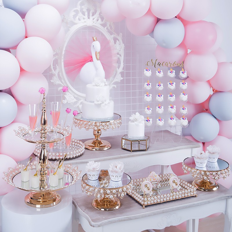 甜品臺展示架擺件裝飾布置歐式婚禮生日鐵藝蛋糕架子多層雙層托盤