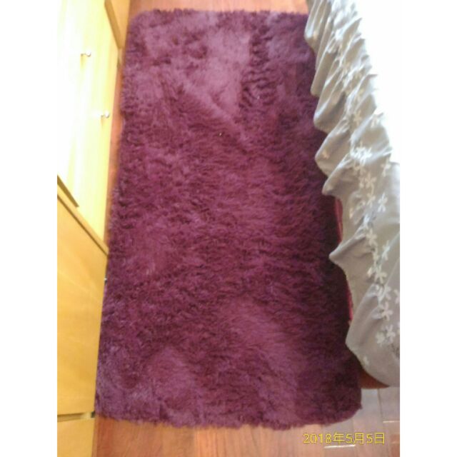 二手 佑美地毯 紫紅色 4公分 可水洗洗衣機洗