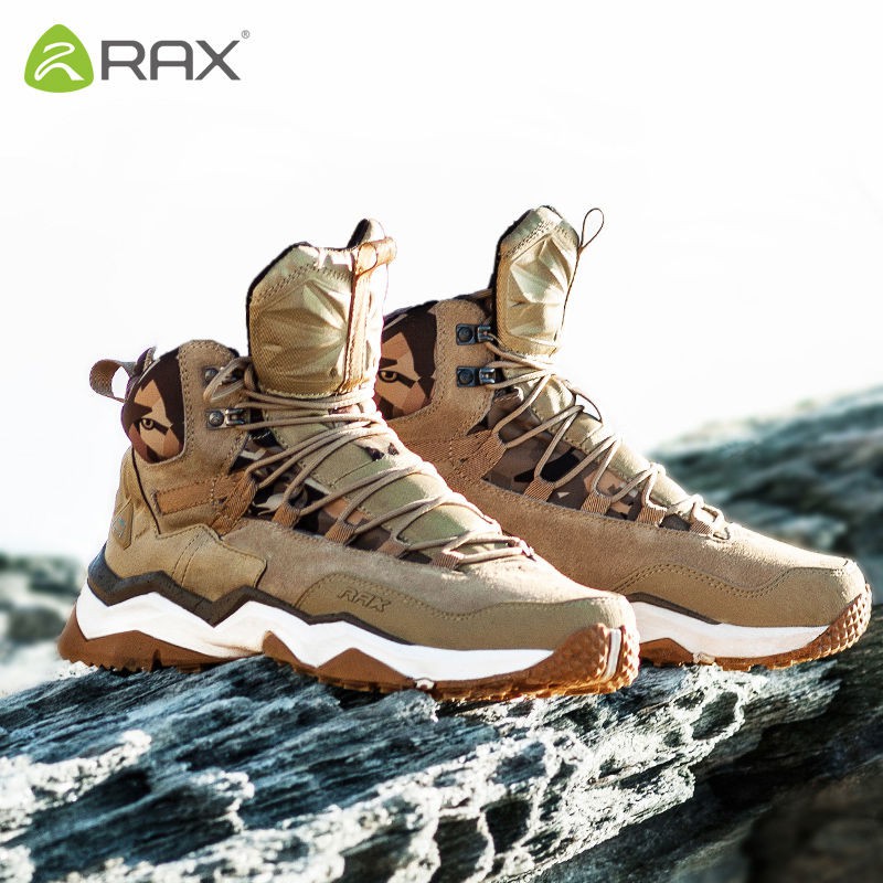 Rax登山鞋防水登山靴高帮防水徒步爬山鞋保暖耐磨户外防滑旅游登山靴 蝦皮購物