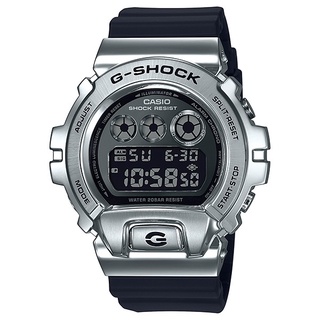 CASIO G-SHOCK GM-6900-1 金屬材質街頭風格錶(銀X黑)