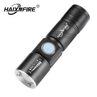 Haixnfire X200便攜迷你手電筒3模式強光手電USB可充電多功能戶外防水家用小手電