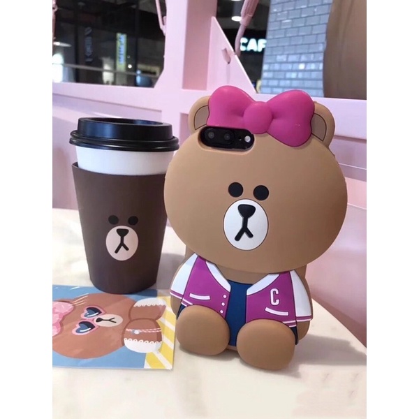 現貨剩1🐻choco丘可LINE FRIENDS手機殼iphone 7 plus/7s 矽膠手機殼