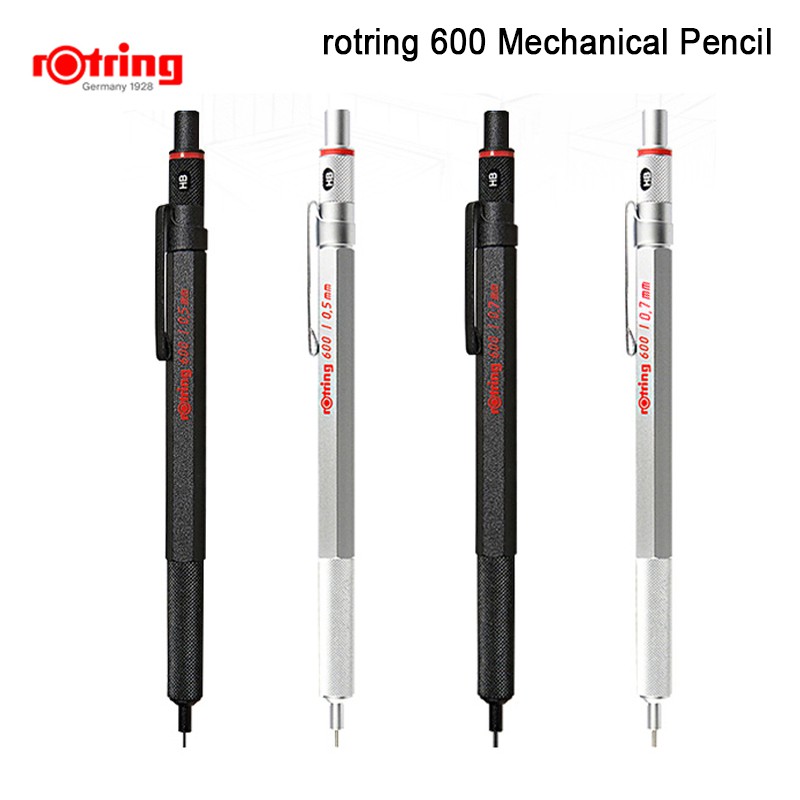 Rotring 紅環600 0.5mm / 0.7mm 自動鉛筆黑色/銀色金屬機身