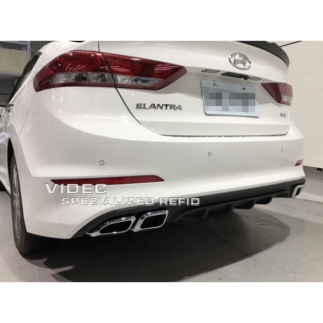 DIY商城 現代 2017 17 ELANTRA 四出 後下巴 空力套件