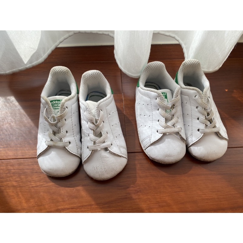 正版二手adidas白綠寶寶鞋3k(約莫9.8cm）童鞋