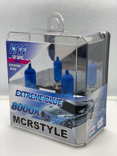 全新 藍白光 8000k H11 12V 55W 機車 汽車 大燈 鎢絲大燈 鹵素燈 燈泡 直逼 HID 效果