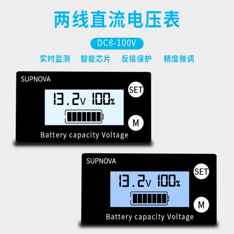 電量電壓表dc直流l 雙色露營車改裝電池格位百分比顯示低電壓報警露營車電源sup Ixc L Jssp 蝦皮購物