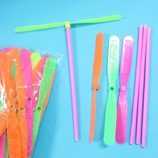 DIY竹蜻蜓 塑膠竹蜻蜓童玩 /一袋12包入(一包4組)共48組 AA5054
