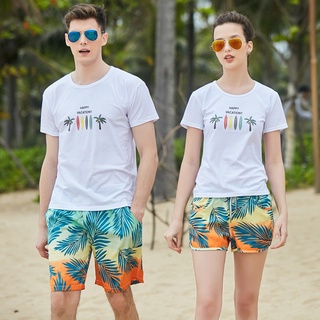 情侶沙灘褲 寬鬆版型 海灘水樂園 泳褲 海邊衝浪 速乾女短褲%優質
