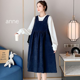 ANNE｜ 孕婦裝 燈芯絨套裝 降價130元 M-2XL【A0053】兩件式套裝 大尺碼 寬鬆 棉花糖女孩 媽咪 懷孕服