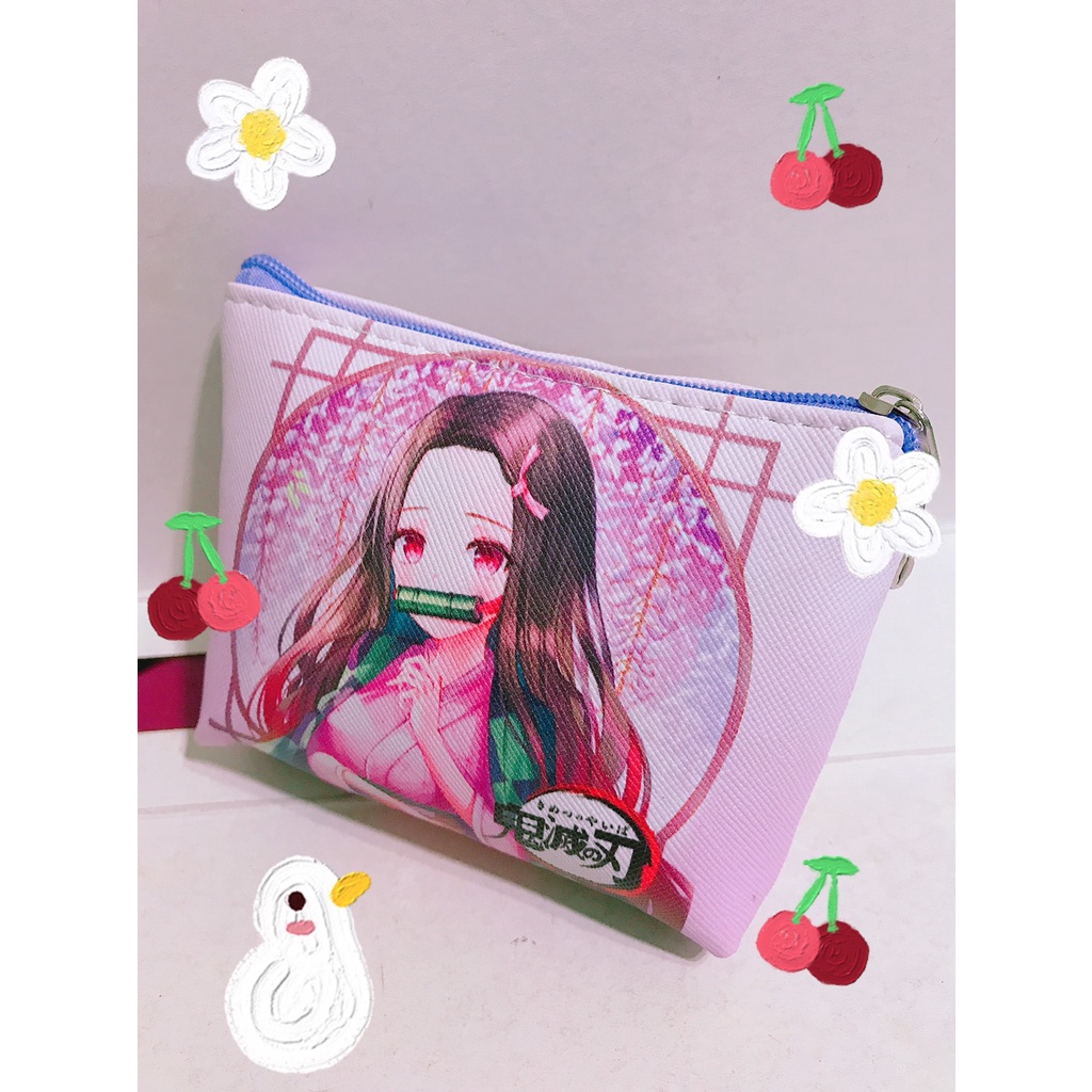 筑筑大百貨madge0521 包4 鬼滅之刃pu皮零錢包錢包小錢包皮革零錢包粉紅色流行包生日禮物交換禮物 蝦皮購物