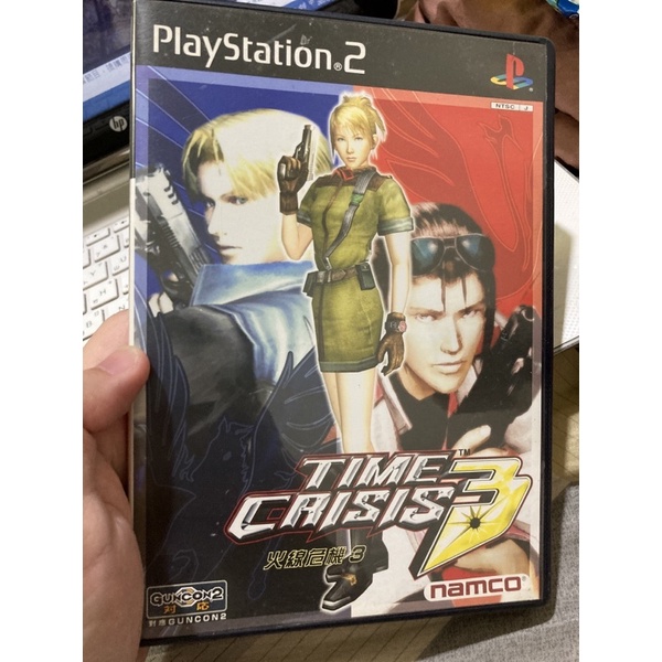 正版 繁體中文版 PS2 火線危機3 遊戲片 （ time crisis guncon 光線槍