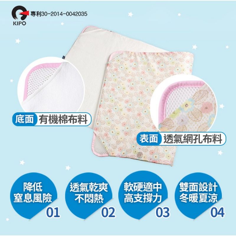八成新二手 GIO Pillow智慧二合一有機棉超透氣嬰兒床墊 M