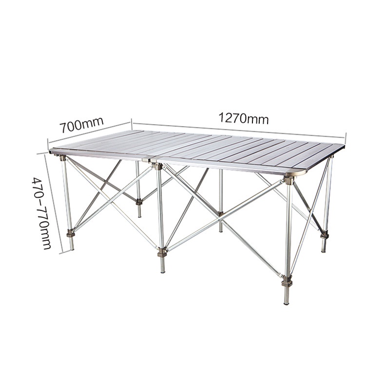 BRS 鋁合金蛋捲折疊桌 獨立無段伸縮 送收納袋 全鋁合金摺疊桌 接頭全鋁合金 戶外野餐桌 超輕量