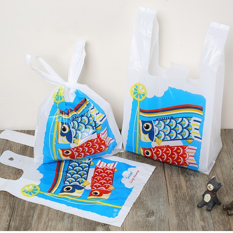 ♥現貨♥日本彩色魚 鯛魚 燒塑膠袋 手提袋 玩具袋 零食袋 PE材質提袋  禮品袋 包裝袋 環保袋 三角蛋糕袋