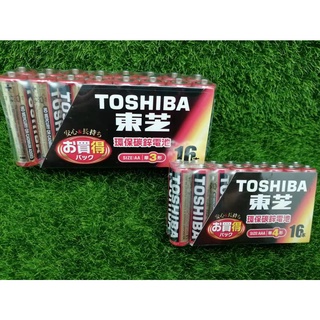 TOSHIBA 東芝 環保碳鋅電池（紅）16入 一般電池 3號AA / 4號AAA