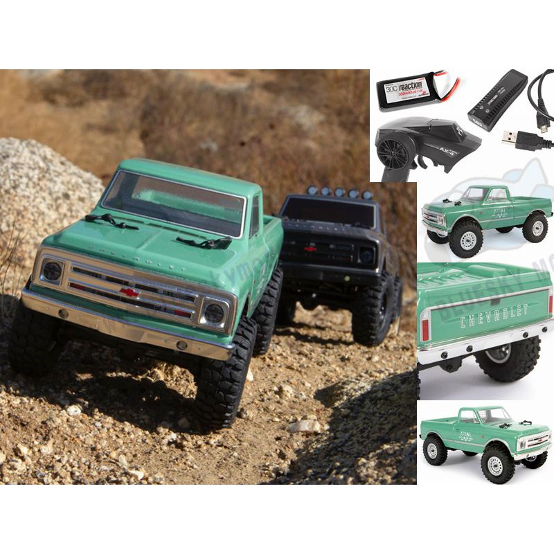 Axial 1/24 1967 Chevrolet C10 4WD RTR 遙控車 攀岩 大腳 皮卡 綠 AXI0000