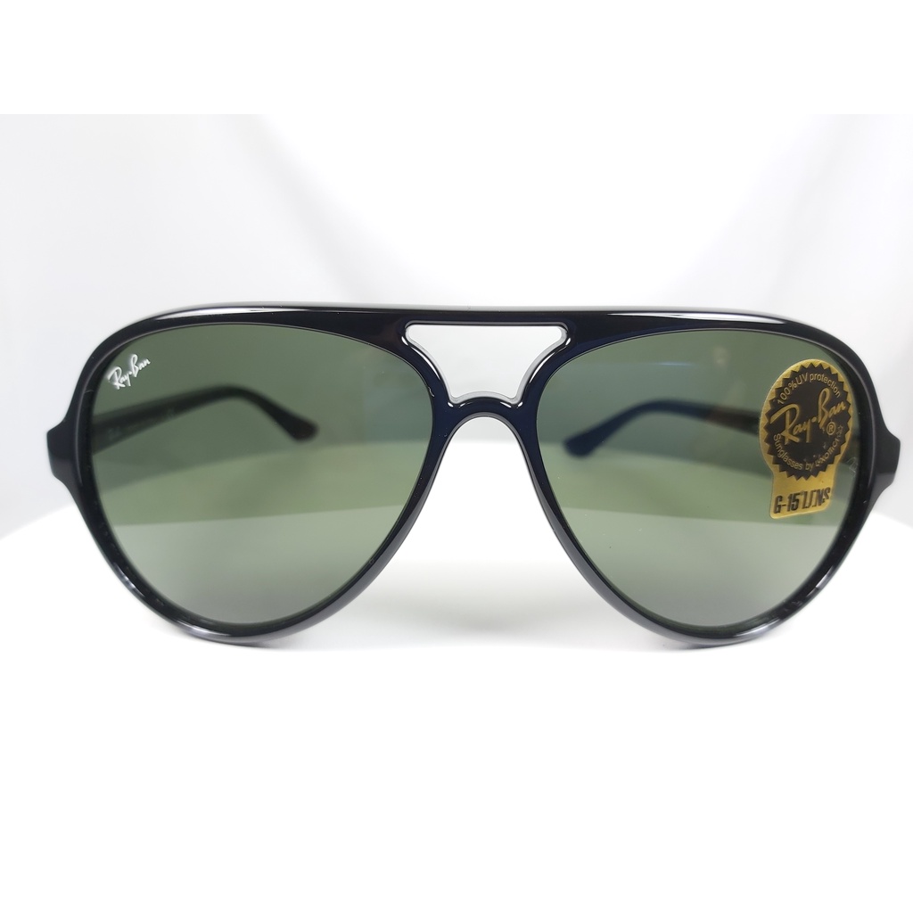 『逢甲眼鏡』Ray Ban雷朋 全新正品 太陽眼鏡 黑色膠框  墨綠鏡面  飛官款【RB4125-601】