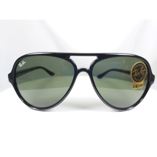 『逢甲眼鏡』Ray Ban雷朋 全新正品 太陽眼鏡 黑色膠框 墨綠鏡面 飛官款【RB4125-601】