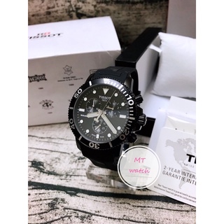 Tissot 天梭海洋之星全黑膠帶 手錶 精品錶 精品手錶