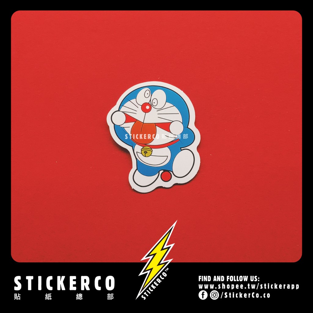 防水貼紙 小叮噹扮鬼臉#B221 STICKER貼紙總部PVC防水貼紙行李箱貼紙安全帽貼紙