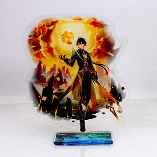 現貨遊戲原神周邊立牌琴香菱辛焱凱亞鐘離迪奧娜安柏雙面亞克力擺件 蝦皮購物