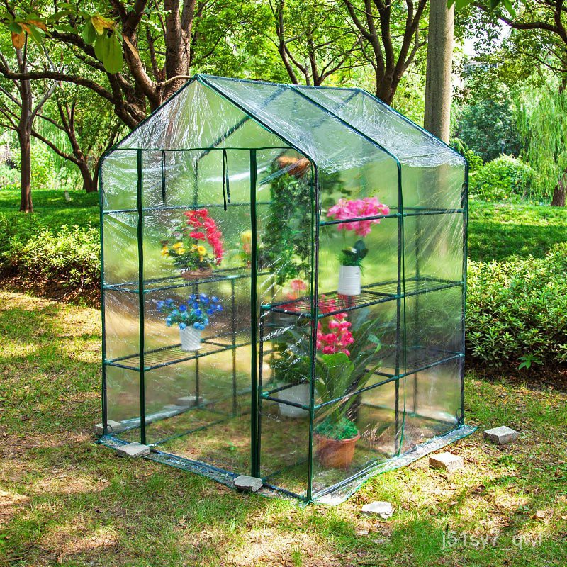 熱銷 戶外陽台花園溫室暖房園藝植物花架花草花卉花房多肉保溫遮雨架子 植物多肉保溫棚暖房 蝦皮購物