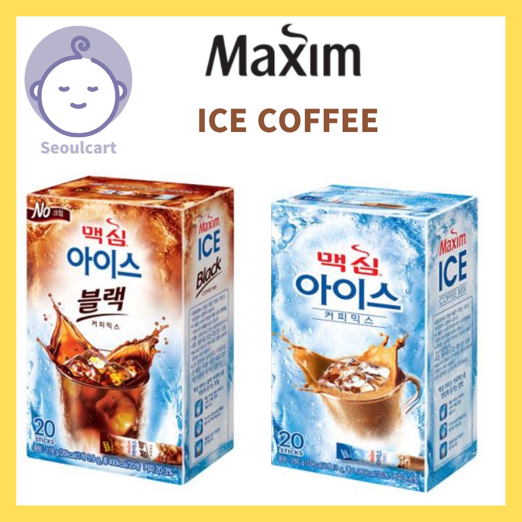 [MAXIM]冰咖啡混合，韓國速溶冰咖啡，冰黑咖啡20T，冰咖啡混合，20T