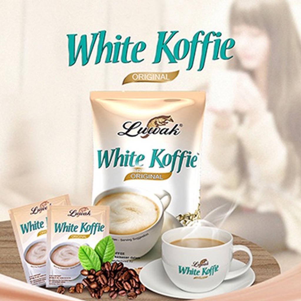 印尼 LUWAK WHITE COFFEE 麝香貓三合一白咖啡 冲泡式獨立包裝 印尼咖啡