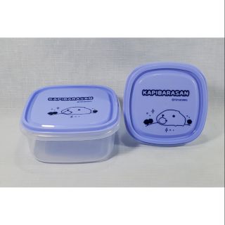 全新水豚君密封 透明 保鮮盒2入組 藍色 810ml 450ml