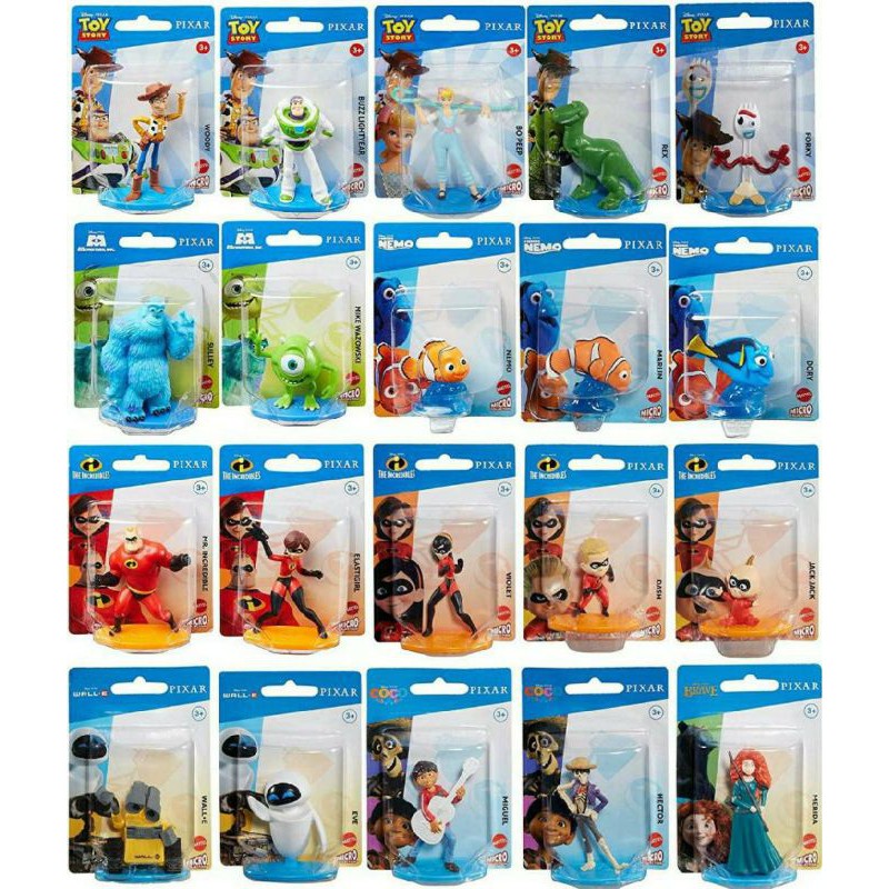 19盒日本正版迪士尼皮克斯公仔 玩具總動員 海底總動員 可可夜總會 超人特攻隊 怪獸電力公司 一組19隻