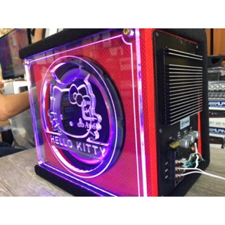 Hello kitty 8吋單顆 250W 主動式 車用 超低音 重低音 喇叭