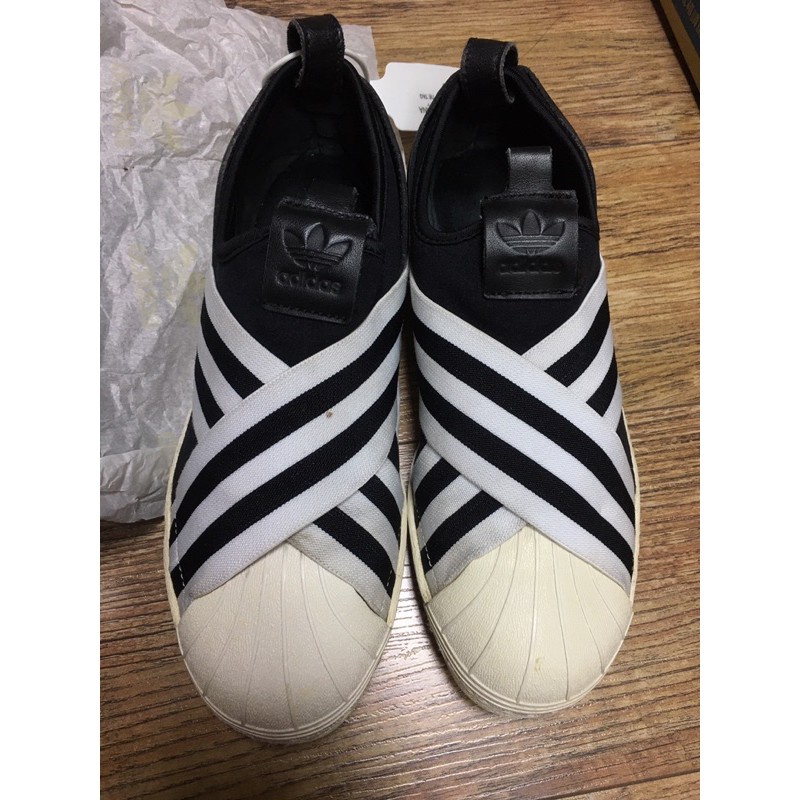 正版～adidas originals繃帶鞋 休閒鞋 Superstar Slip On 女鞋 愛迪達 繃帶鞋 貝殼頭