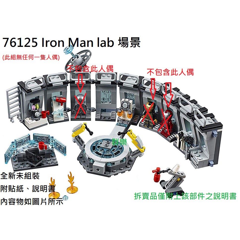 【群樂】LEGO 76125 拆賣 Iron Man lab 場景 現貨不用等