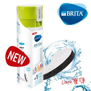 德國BRITA Fill&amp;Go 隨身濾水瓶【內含濾片*1】濾芯已過期