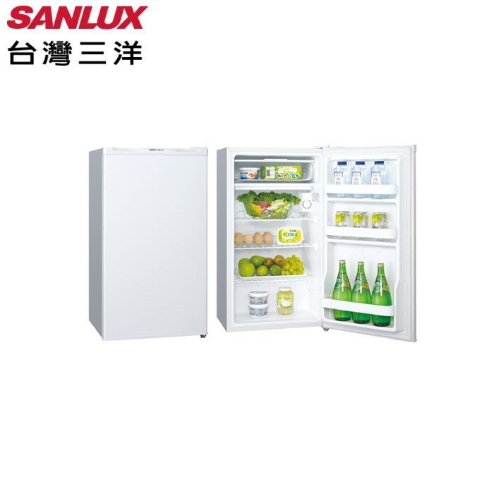 補助500 SANLUX台灣三洋 97L 一級能效單門定頻小冰箱 SR-C97A1