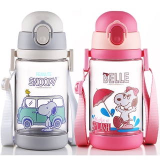 【STAR BABY】史努比 SNOOPY 兒童 吸管式/直飲式 兩用背帶水壺