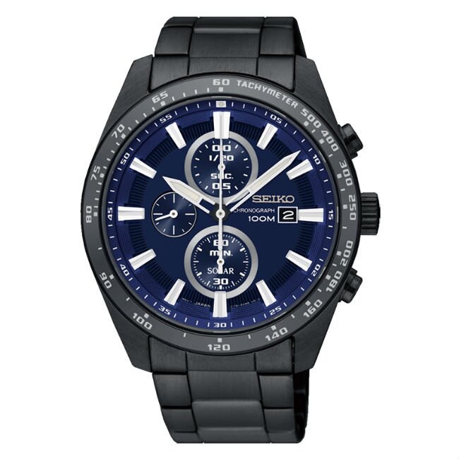Seiko 精工錶 criteria V176-0AV0SD(SSC655P1) 極致競速太陽能計時腕錶/藍面 43mm